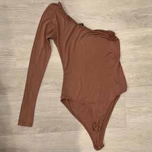 Nastygal one shoulder long sleeve bodysuit